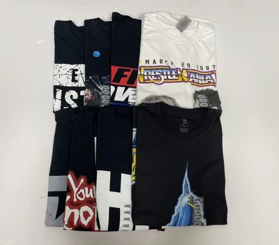 Lot of 8 Men Size Large T-shirts | Cena Orton Undertaker The Rock (L) - Image 1 of 4