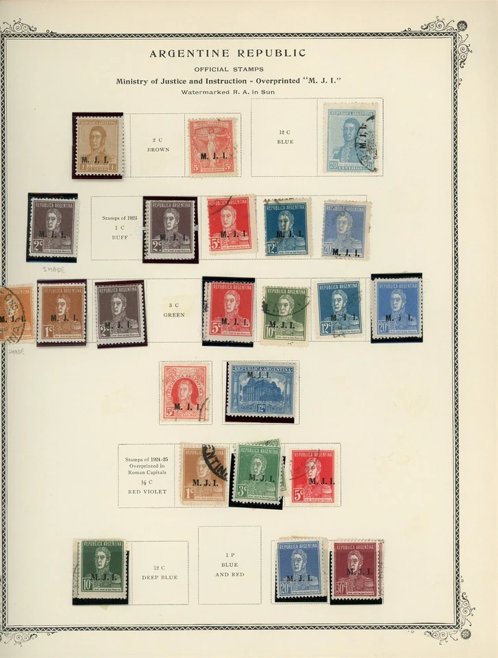 ARGENTINA Scott Specialty Album Page Lot #51 - SEE SCAN - $$$ - Image 1 of 1