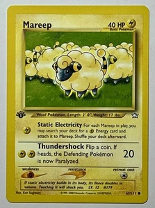 Mareep 65/111 (NM) 1st Edition Common Neo Genesis 2002 WOTC Pokémon Card - Picture 1 of 16