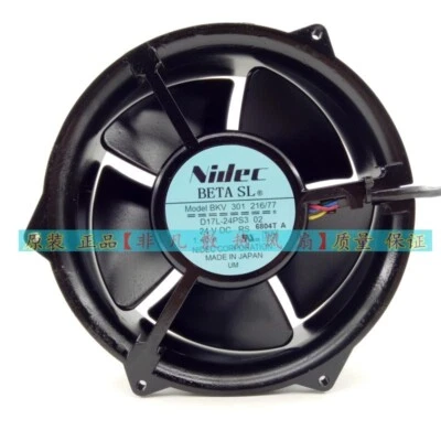 Nidec model bkv 301 216/77 d17l-24ps3 02 dc24v 1.40a 17251 17cm cooling fan - Image 1 of 4