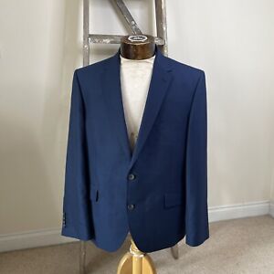 M&S Collection Tailored Mens Indigo Blue Jacket Blazer Sports 44” Short Style