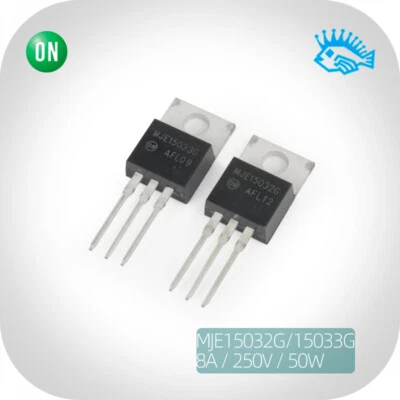 Pair of Original ON MJE15032G MJE15033G Audio Fever power Transistor TO-220 - Image 1 of 4