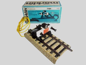 Märklin H0 7191-M-Gleis Prellbock mit Laterne-neuw-OVP- buffer stop with latern - Bild 1 von 2