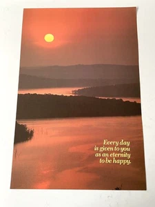 Vintage Argus Be Happy Motivational Inspirational School Poster 21” X 14” #42952 - Picture 1 of 11