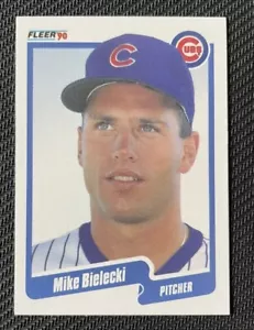 Mike Bielecki #27 Fleer 1990 Chicago Cubs Loyola College Near Mint - Picture 1 of 2