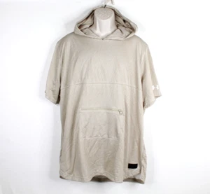 Under Armour Hooded Pullover Activewear Shirt Adult 2XL Gold Mesh Pockets Mens - Picture 1 of 9