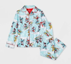 Disney 100 Mickey Mouse & Friends Matching Family 2pc Pajama Set Kids 10 Holiday - Picture 1 of 6