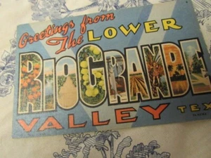 Vtg. 1940s / 50s Lower Rio Grande Valley Texas Color Post Card - Picture 1 of 7
