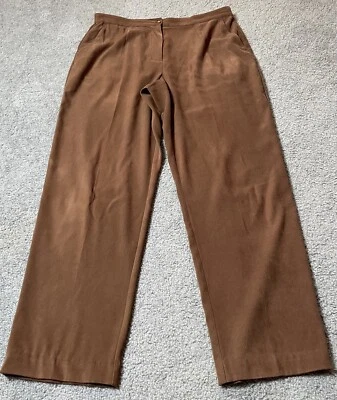 80’s Orvis Straight Pants Women’s Sz 14 Brown High Rise Classic Career Hong Kong - Image 1 of 4