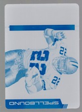 2019 Emmitt Smith Donruss Elite Spellbound #31 Cyan Printing Plate 1/1 Cowboys