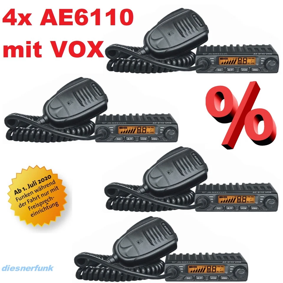 Albrecht AE6110 VOX CB-Funkgerät - Schwarz (12613)