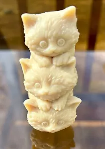 Hand Poured Playful Kitties Soy Wax Unscented Candle without Wick - Picture 1 of 5