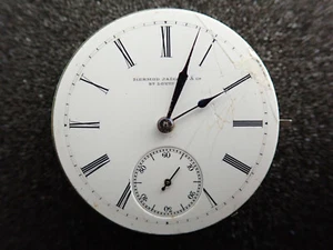 VINTAGE 6 SIZE MERMOD JACCARD & CO. POCKET WATCH MOVEMENT - KEEPING TIME   - Picture 1 of 2