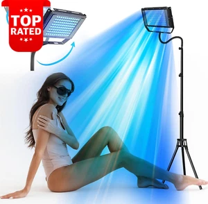 Tanning Lamp Solarium 50W Sun Adjustable Stand Face Body 2 Modes 5 Brightness - Picture 1 of 12