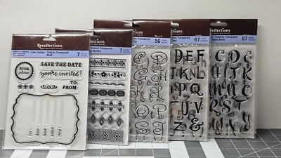 Lote De 5 Recuerdos Estampillas Transparentes Nuevo Papel Artesanía Suministro Diario Basura Foto 1 de 4