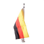 Universal Portable Motorcycle Germany Flag Mount Pole Decorative Banner Part