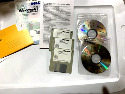 Microsoft Windows NT 4.0 Workstation With SP5 3.5 Disks and CD Vintage - Image 1 of 4