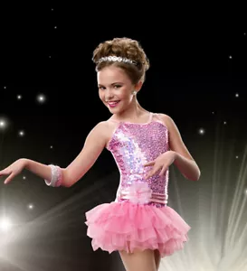 NUEVA CORTINA LLAMAR Disfraz de Baile Patín Recital Tap Jazz E812 MC-XLA Rosa Maestros - Imagen 1 de 2