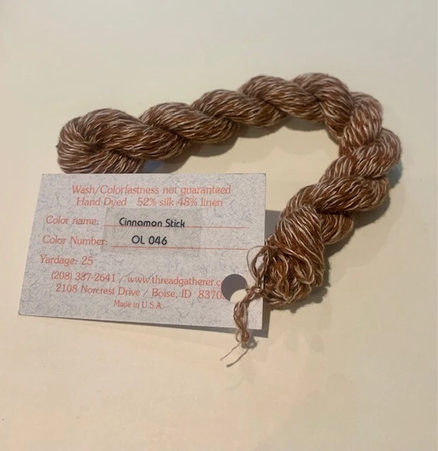  Silk Linen 25 Yds Thread Gatherer Threads #OL046 Cinnamon Stick Needlepoint - Image 1 of 1