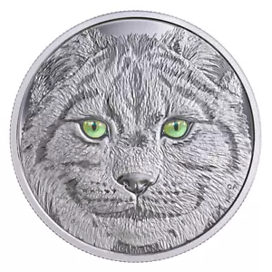 15 $ Dollar In the Eyes of the Lynx - Eyes des Luchs Canada Silver PP 2017 - Imagen 1 de 3
