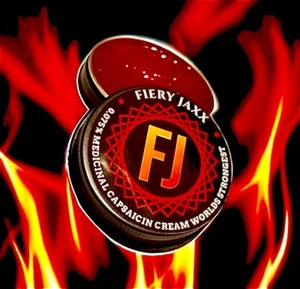 FIERY JAXX, Arthritic,Rhematic,Neuropathic Pain & Sore Neck & Back. 15 Gram Tin
