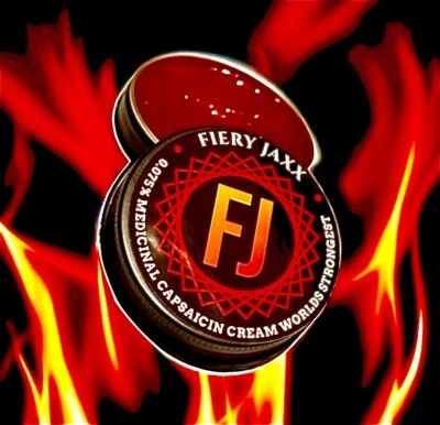 FIERY JAXX, Arthritic,Rhematic,Neuropathic Pain & Sore Neck & Back. 15 Gram Tin