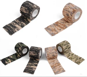 5 Roll Stealth Webbing Tape Army Camo Wrap Rifle Gun Shooting Hunting Camouflage - Picture 1 of 19