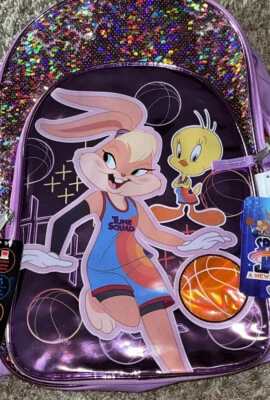 Space Jam Backpack New Sparkly Sequin Backpack Lola Bunny & Tweety Bird NWT - Image 1 of 4