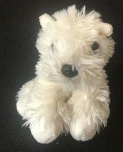 Peluche de peluche AURORA 6" blanco ULTRA SUAVE cachorro perro 3+ frijoles maltés  - Imagen 1 de 5