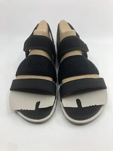 Sorel WOMEN'S ROAMING DECON SLINGBACK FLAT SANDAL Black US size 11 - Picture 1 of 12