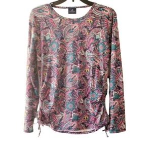 Caribbean Joe Standard Long Sleeve Rashguard Size Large Swim Shirt Protection - Picture 1 of 5