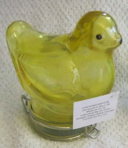 Vogel Gelb & GJar Behälter Aufbewahrung Bonbonfarben Glaskunst Luftdicht - Bild 1 von 2