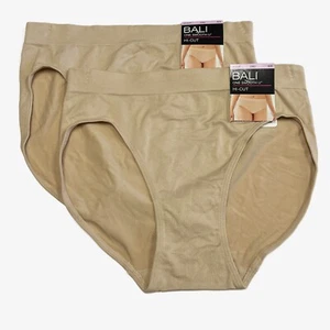 Bali One Smooth U Hi Cut Brief Panty M 6 MEDIUM 2362 NWT 2 Pack Underwear - Picture 1 of 3