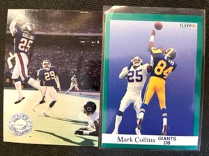NFL - Mark Collins 1991 Pro Set Platinum & 1991 Fleer Football - Giants - Picture 1 of 2