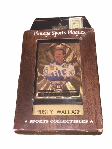 Vintage Sports Plaques Rusty Wallace 1998 50th Anniversary Of Nascar Cover