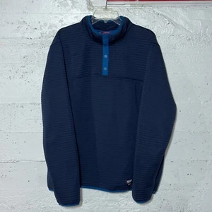 Gerry Pullover Sweater Mens XXL Blue Ribbed Quarter Snap Sweatshirt Mockneck - Picture 1 of 9