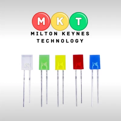 Square 2x3x4mm 2x5x7mm Diffused LED Red Green Blue Yellow White Rectangle LEDs - Image 1 of 4