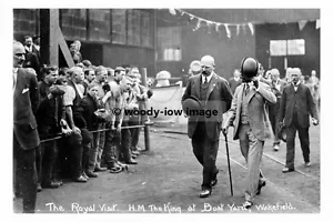 pt6940 - Wakefield , Royal Visit KGV to Boat Yard , Yorkshire - print 6x4 - Picture 1 of 1