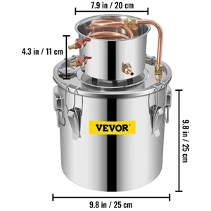 Succebuy 3 5 8 Gal Alcohol Distiller Alambic Moonshine Still Stainless Copper DI - Picture 1 of 15