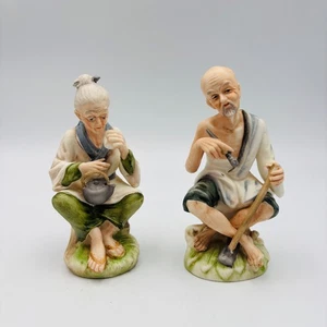 Napco Ceramic Japan Asian Couple Figurines Napcoware 165463 Hand Painted - Picture 1 of 7