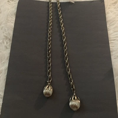 Vintage Lariat Necklace silvertone - Image 1 of 2