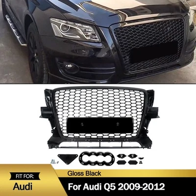 RSQ5 Style Front Bumper Grille For Audi Q5 2009-2012 Non S-Line Honeycomb Grill Foto 1 de 4