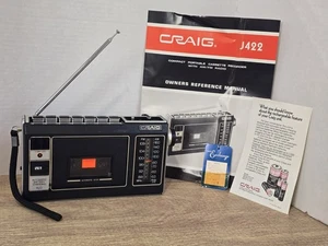Vtg Craig Cassette Player & Recorder With AM/FM Radio CIB EUC Rare Tested Works - Picture 1 of 24