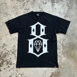 Rebel Eight 8 Diamond Shirt Men Medium Black Cotton Skater Graffiti Art Tattoo - Picture 1 of 10