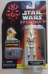 Star Wars Battle Droid Episodio 1 Phantom Menace 1998 Commtech Clean C1 - Imagen 1 de 2