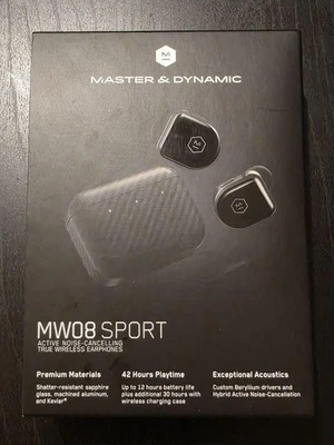 Master & Dynamic MW08 Sport Wireless Earphones Black - Image 1 of 4
