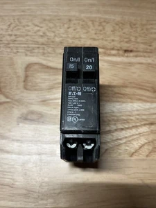 Eaton Corporation BR1520 Duplex 15/20A Circuit Breaker by Eaton Corporation - Picture 1 of 8