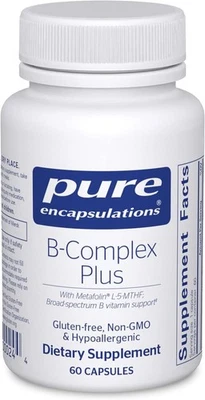 Pure Encapsulations B-Complex Plus | Suplemento vitamínico B para apoiar o sangue vermelho... - Imagem 1 de 4