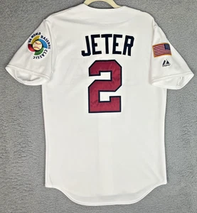 Camiseta De Colección Majestic Auténtica Derek Jeter #2 Equipo EE. UU. 2006 CBC Hombres 38 S/M Blanca - Imagen 1 de 10