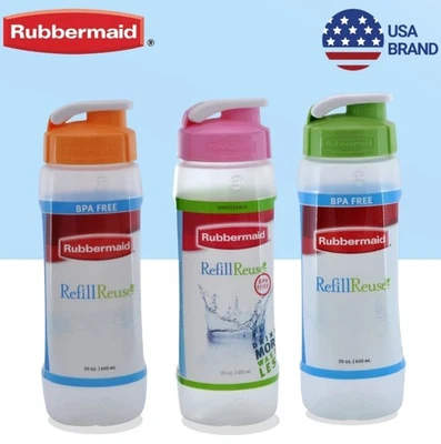 Rubbermaid 20oz Chug Hydration Water Bottle BPA Free Plastic Tumbler Leak Proof